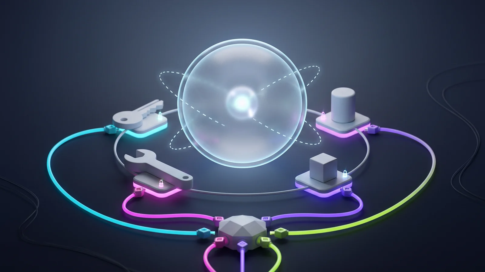 Every connector is an agent tool — and the agent never holds the keys